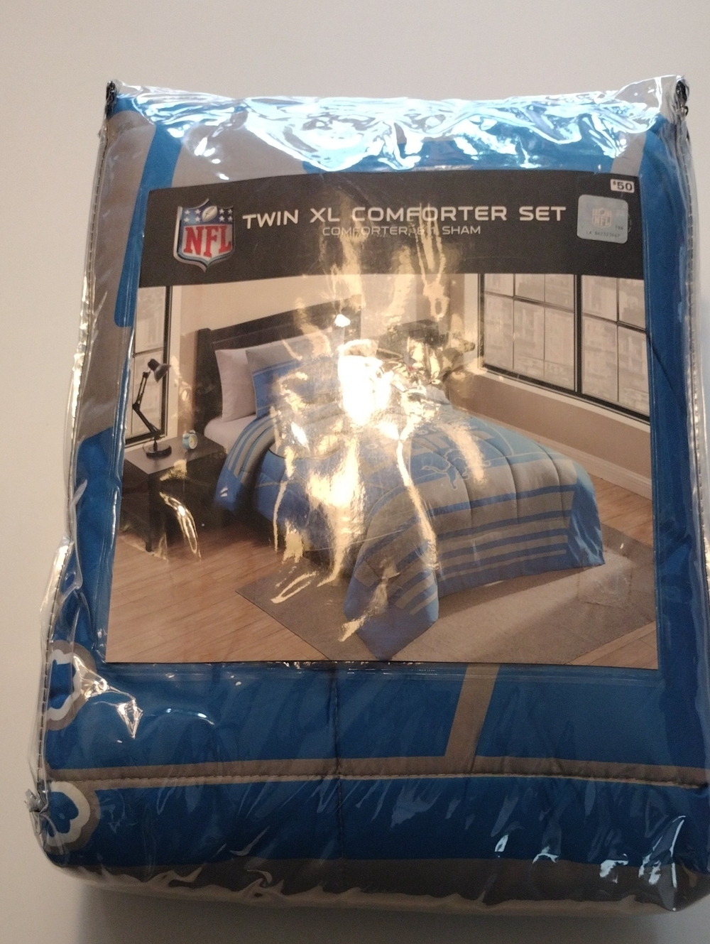 NFL Blue and Gray Twin XL Comforter Set